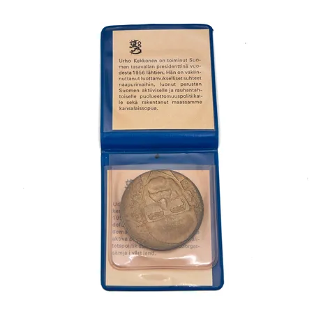 Juhlaraha, Urho Kekkonen 1975, nimellisarvo 10 mk, 500, Paino: 23,8 g