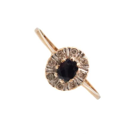 Dianasormus timanteilla 8xn.0.005ct, koko 17½, 585br, Paino: 1,1 g