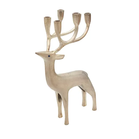 Hopeoitu porokynttelikkö, Pentik, korkeus 23cm