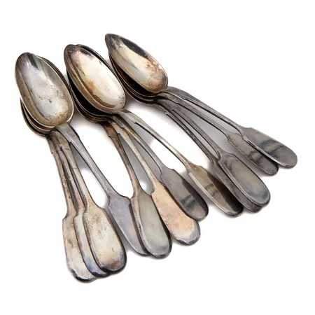 12 lusikkaa, pituudet 220mm, 813, Paino: 828,7 g