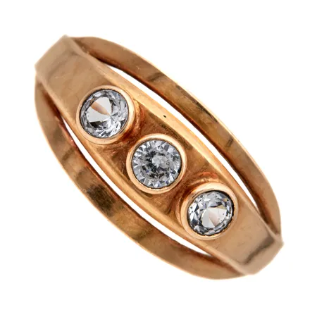 Kivisormus, koko 19¼, 585br, Paino: 2,1 g