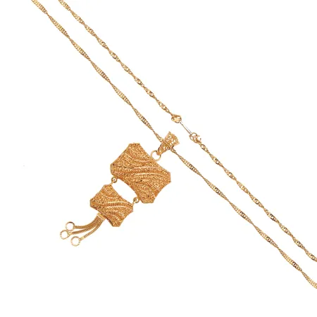 Kaulakoru, pituus 50cm, ketjun lukko-osa metallia, 875br, Paino: 18,7 g