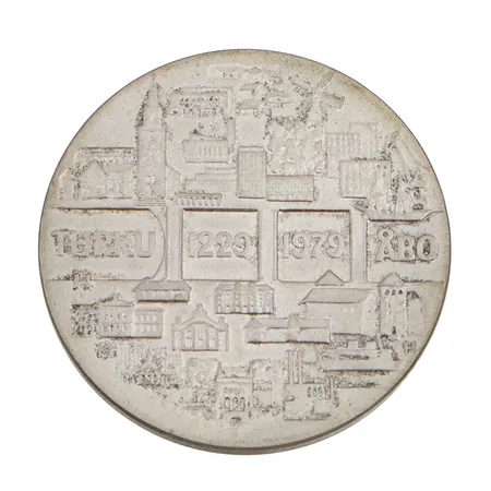 Juhlaraha, Turku 1229-1979, nimellisarvo 25mk, 500, Paino: 26,3 g