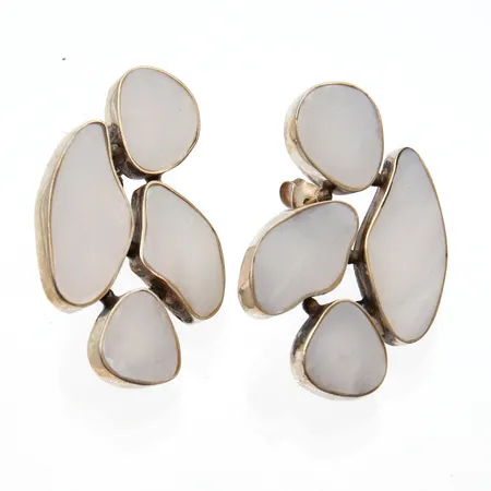 Kivikorvakorut, korkeus 30mm, leveys 20mm, 925br, Paino: 6,6 g