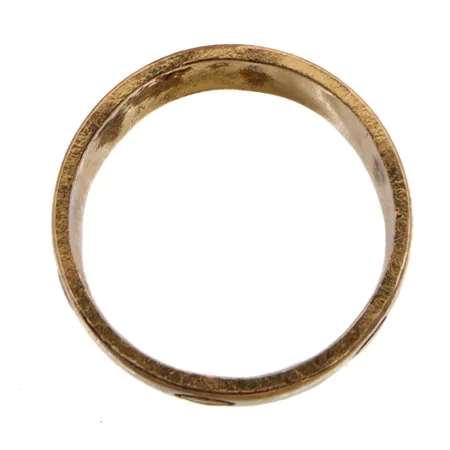 Kuvioitu sormus, koko 15½, 750, Paino: 4,4 g