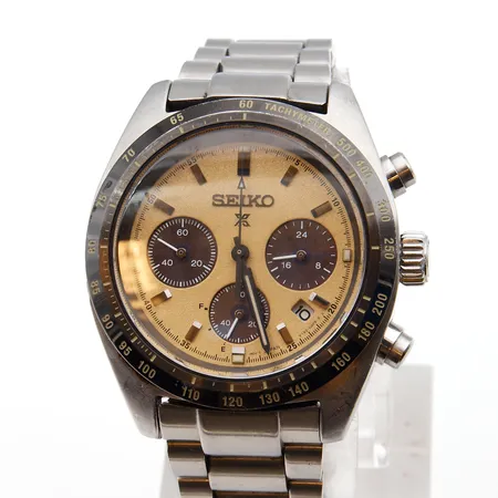 Teräsrannekello Seiko Prospex Speedtimer Solar Chronograph, Ø 40mm, pituus 160mm, käytöstä aiheutunutta kulumaa, ei akkua, 