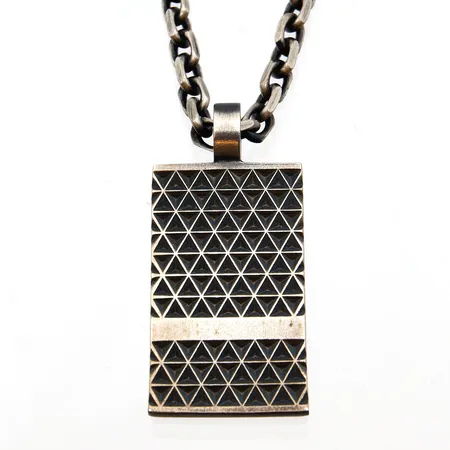 Kaulakoru, Graphite, Lumoava, pituus 50cm, korkeus 35mm, leveys 17mm, 925, Paino: 27,3 g