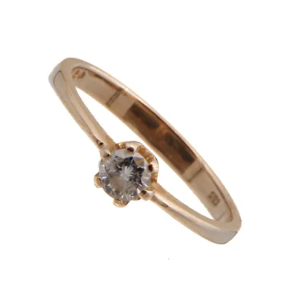 Timanttisormus 1xn0.15ct, koko 17, 585, Paino: 1,9 g