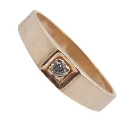 Timanttisormus 1xn.0.10ct, koko 20¼, 585 kelta- ja valkokulta, Paino: 4,7 g