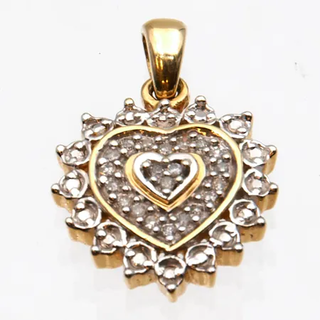 Sydän-sormus timenteilla 21xn.0.005ct, korkeus 20mm, leveys 15mm, 585, Paino: 2,7 g