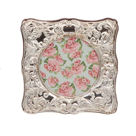 Hopeinen valokuvakehys, mitat 15x15cm, 925br, Paino: 253,1 g