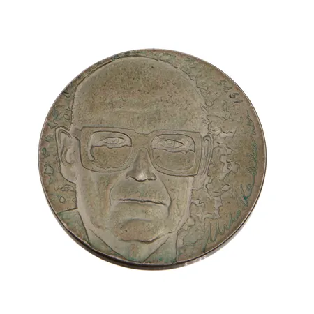 Juhlaraha, Urho Kekkonen 1975, nimellisarvo 10 mk, 500, Paino: 23,4 g