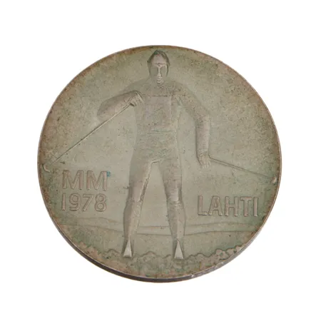 Juhlaraha, Lahti MM 1978, nimellisarvo 25mk, 500, Paino: 26,7 g