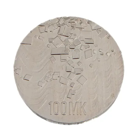 Juhlaraha, 100 Markkaa 1917-1992, Itsenäinen Suomi 75 vuotta, 925, Paino: 24,2 g