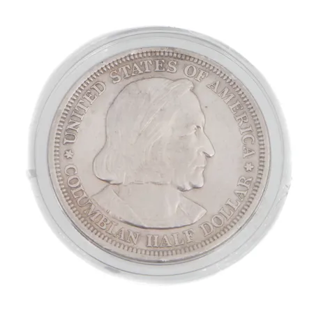 Hopearaha, Columbia 1893, nimellisarvo ½ dollaria, 900, Paino: 12,4 g