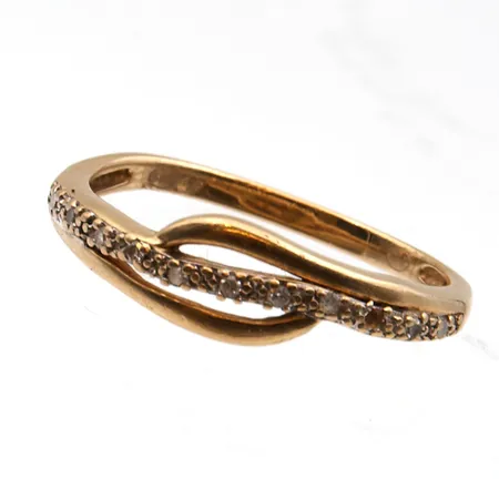 Viallinen kivisormus, 585br, Paino: 1,4 g