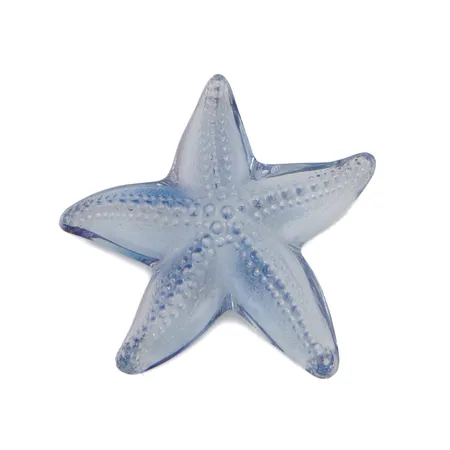 Koriste-esine / paperipaino Lalique, meritähti, mitat 10x10cm, vaaleansininen