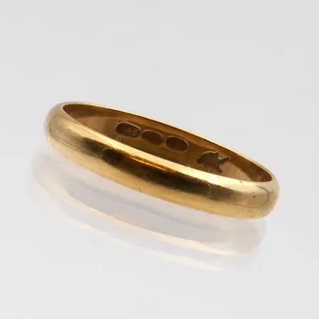 Sileä sormus, koko 16, 585, Paino: 1,6 g