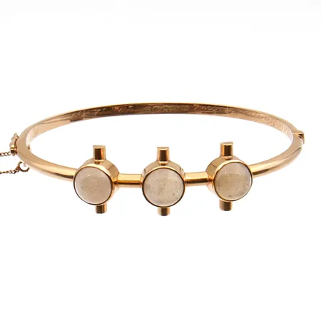 Kivirannekoru varmuusketjulla, Ø 65mm, kaiverrettu, N.W., Helsinki, 1958, 585br, Paino: 11,1 g