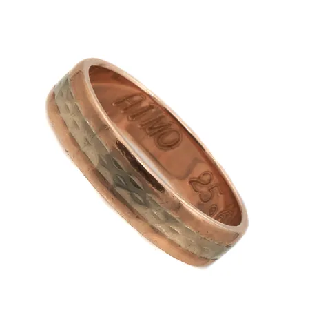 Kuvioitu sormus, kaiverrettu, koko 17, 585, Paino: 3,2 g