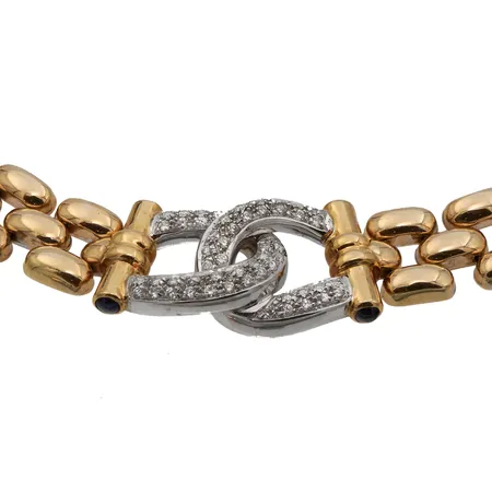 Timanttikaulakoru 52xn.0.01ct, pituus 39cm, leveys 13mm, laatikko, 750, Paino: 61,2 g