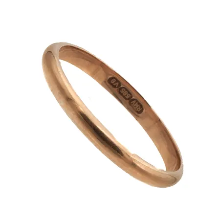 Sileä sormus, koko 16¼, 585, Paino: 1,2 g