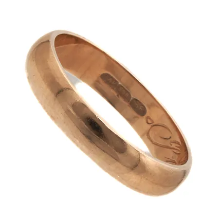 Sileä sormus, kaiverrettu, koko 17, 585, Paino: 2,9 g