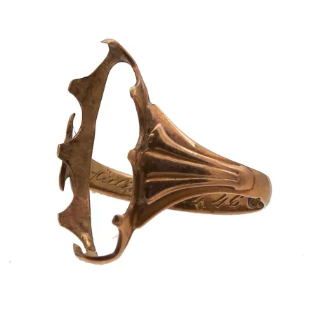 Sormuksen runko, kaiverrettu, koko 16, 585, Paino: 1,9 g