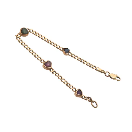 Kiviranneketju, pituus 148mm, leveys 3-6mm, 585br, Paino: 3,8 g