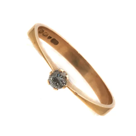 Timanttisormus 1xn.0.17ct, koko 21, 750, Paino: 2,9 g