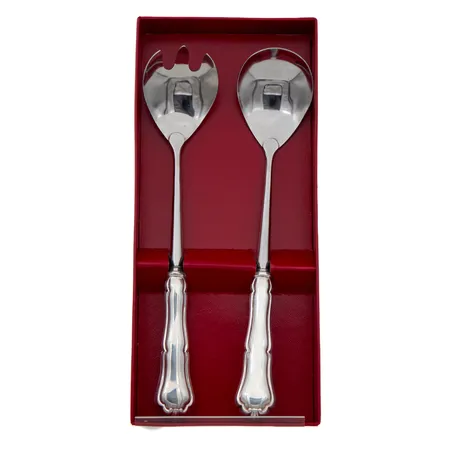 Salaattiottimet, Chippendale, pituus 246mm, rasia, 830br, Paino: 168,7 g