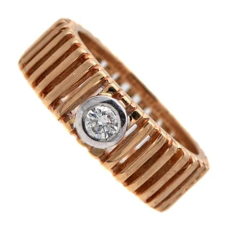 Timanttisormus 1xn.024ct, koko 19½, vuodelta 2000, 585,  Paino: 8,7 g