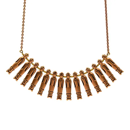 Kaulakoru, Kalevala Koru, Nukkekääty, pituus 44-48cm, pronssia, rasia,