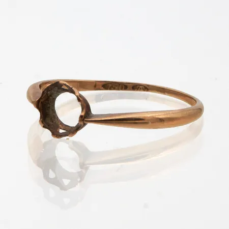 Sormuksen runko, koko 17½, 750, Paino: 1,3 g