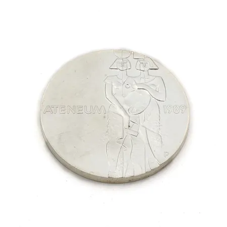 Juhlaraha, Ateneum 1989, nimellisarvo 100 markkaa, 925, Paino: 24,2 g