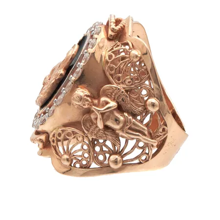 Kivisormus, koko 19½, 585br, Paino: 16,3 g