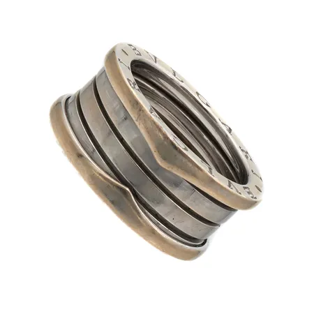 Sormus, Bvlgari B.Zero, 4-band, koko 17, kulunut kultaus/rodinointi 750, Paino: 10,4 g