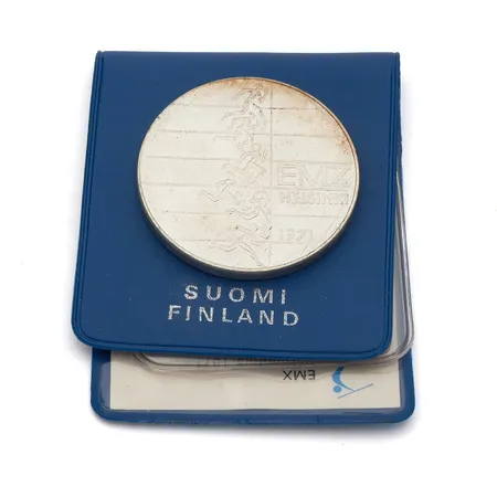 Juhlaraha, Suomi 1971 EMX Helsinki, nimellisarvo 10mk, 500, Paino: 24,3 g