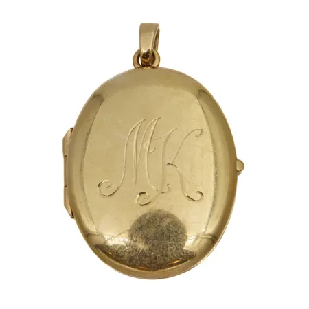 Medaljonki, korkeus 39mm, kaiverrettu, 750,  Paino: 12,5 g