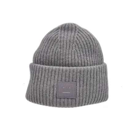 Pipo, Acne Studios, Large face logo beanie, harmaa