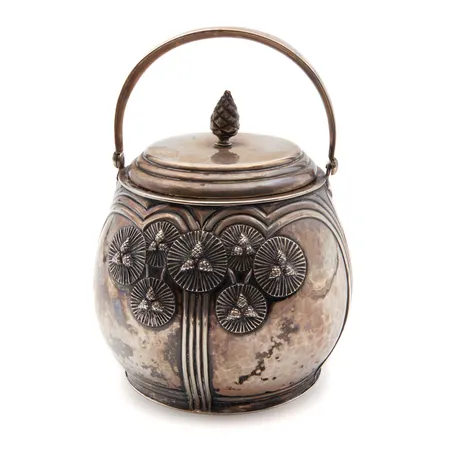 Kahvallinen purkki, korkeus 140mm, vuodelta 1909, 813, Paino: 260,1 g