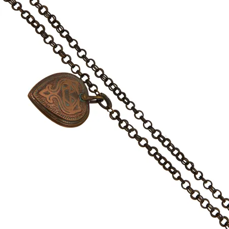 Kaulakoru Kalevala Koru, Aarrekääty, pituus 58cm, riipuksen korkeus 55mm, pronssia 