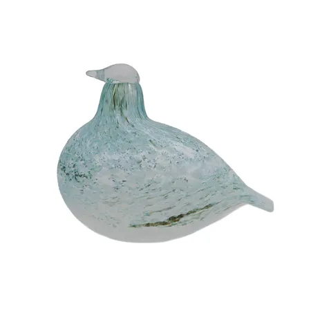 Lasilintu, Oiva Toikka Onninen, signeerattu, Oiva Toikan Onninen Oy:lle tilaustyönä suunnittelema lasilintu, vuosi 1988, korkeus 140mm, pituus 180mm