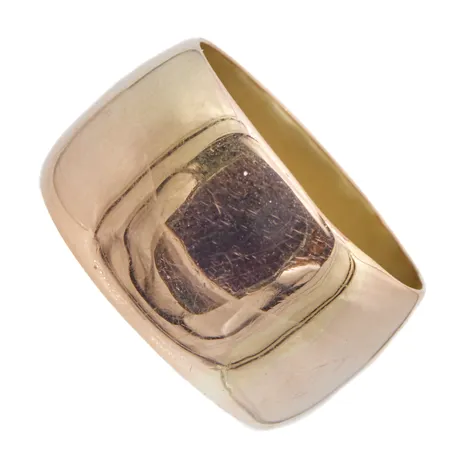 Sileä sormus, leveys 11mm, koko 17½, 585,  Paino: 6,6 g