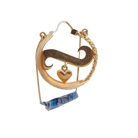 Kehäkorvakoru, korkeus 45mm, varmuusketju 585, 750,  Paino: 20,7 g