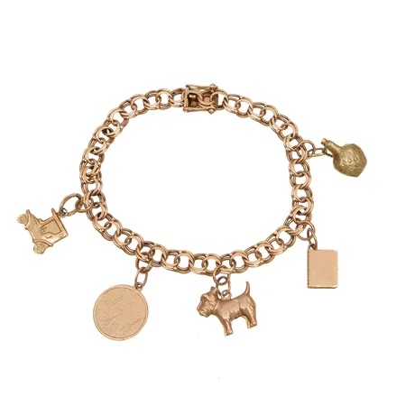 Bismarck-ranneketju maskoteilla, pituus 200mm, leveys 7mm, 585,  Paino: 18,7 g