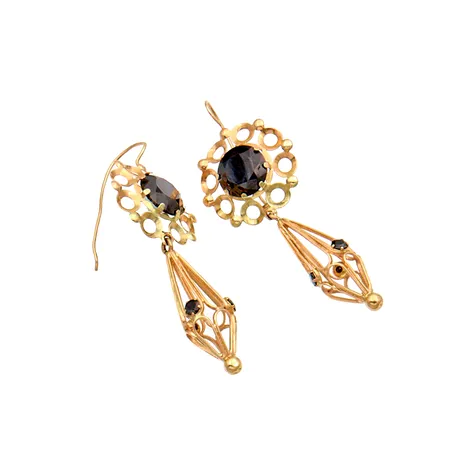 Vialliset kivikorvakorut punteilla, 585br, Paino: 13 g