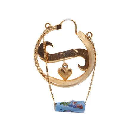 Kehäkorvakoru, korkeus 45mm, varmuusketju 585, 750,  Paino: 20,9 g