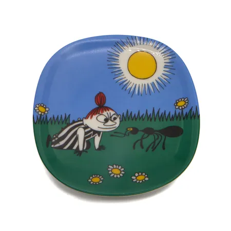 Seinälautanen Muumi, Arabia, Pikkumyy ja muurahainen, 2005-2007, mitat  Ø120mm.