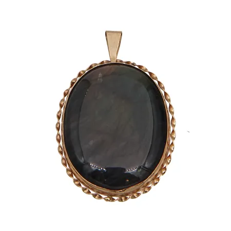 Spketroliitti-riipus, korkeus 40mm, kivessä kulumia, 585br,  Paino: 7,7 g